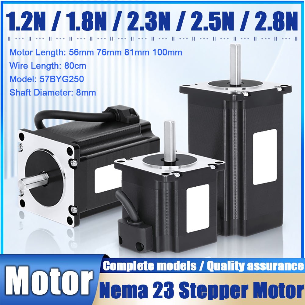 57 Stepperonline Nema 23 Stepper Motor 1.2N 1.8N 2.3N 2.5N 2.8N 4A 8mm Shaft CNC - HomeDIYer