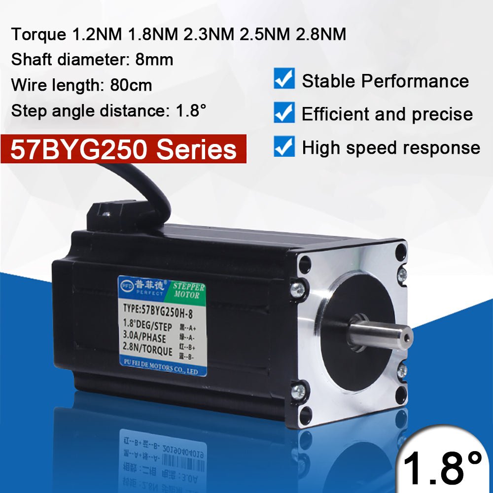 57 Stepperonline Nema 23 Stepper Motor 1.2N 1.8N 2.3N 2.5N 2.8N 4A 8mm Shaft CNC - HomeDIYer