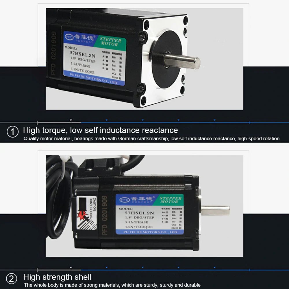 Nema 23 Closed - loop Stepper Motor Hybrid 1.2N 2.2N 3N 4A Servo Driver HB808C Kit - HomeDIYer