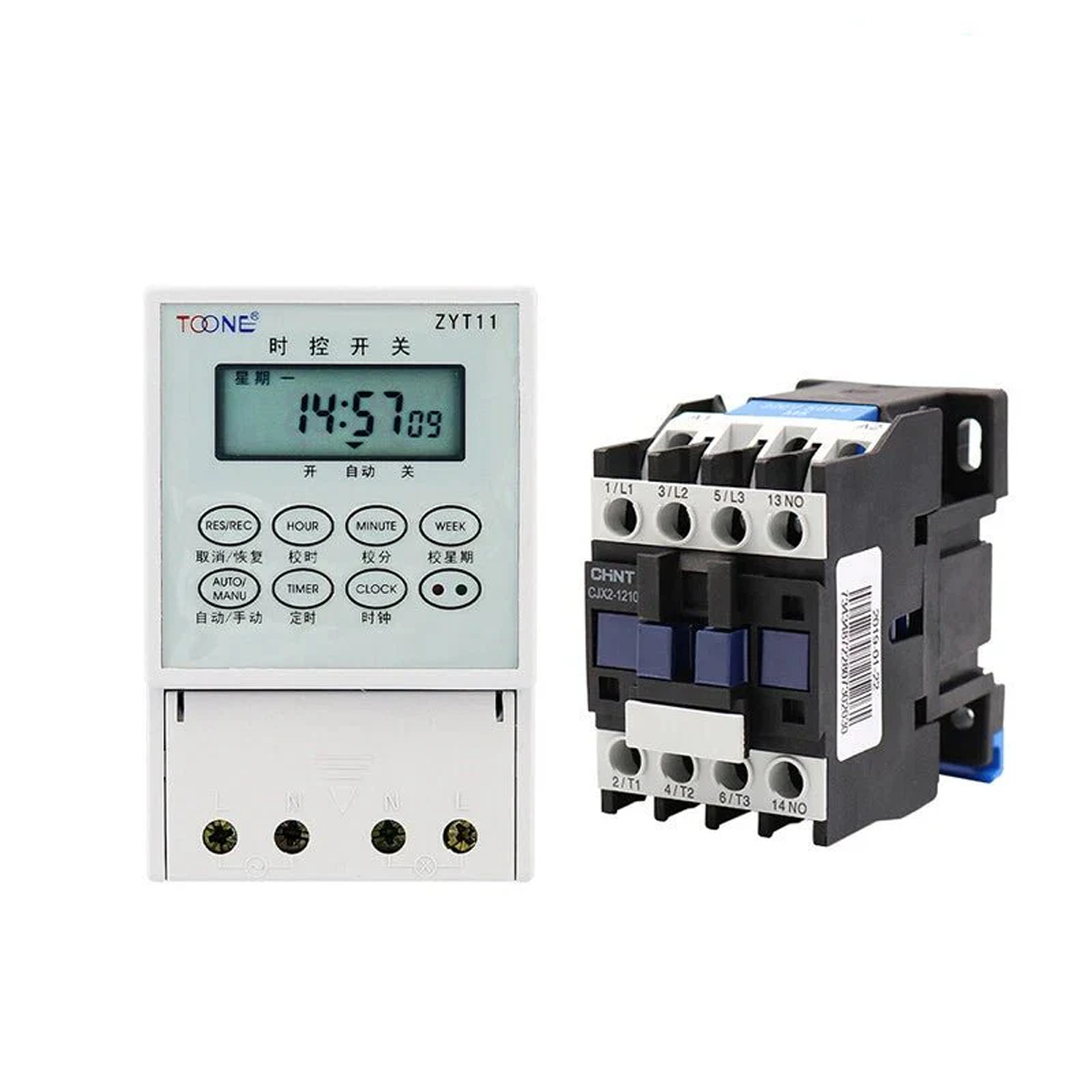 Time Switch AC 220V Timer + Contactors 2.2KW- 25KW for Street lights Billboards