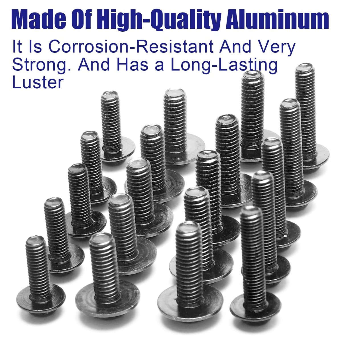 177 pieces Motorcycle fairing screws Windshield screws set M5 M6 aluminum Black/Red - HomeDIYer