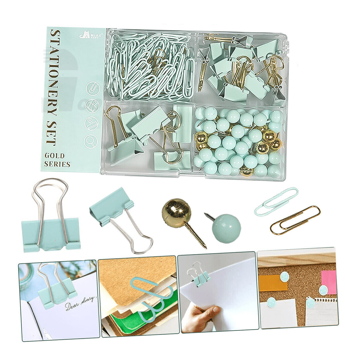 165 Pcs Foldback Staples Paper Clips/Letter Clips For Cards Office Documents - HomeDIYer