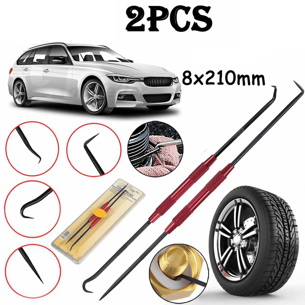 2x Assembly Hook O - Ring Tool Set O - Ring Needle Hook For Sealing Ring Automotive Assembly - HomeDIYer