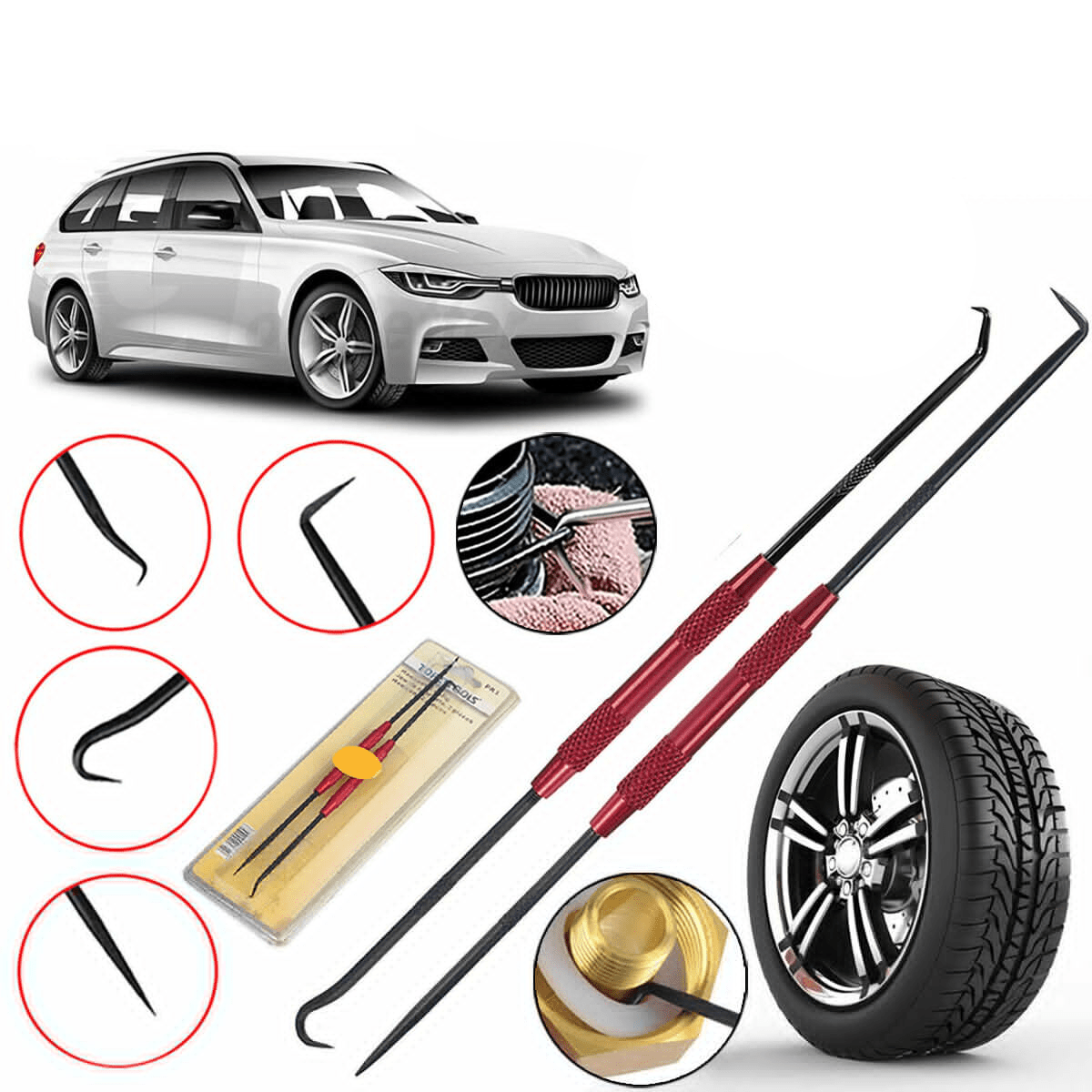 2x Assembly Hook O - Ring Tool Set O - Ring Needle Hook For Sealing Ring Automotive Assembly - HomeDIYer