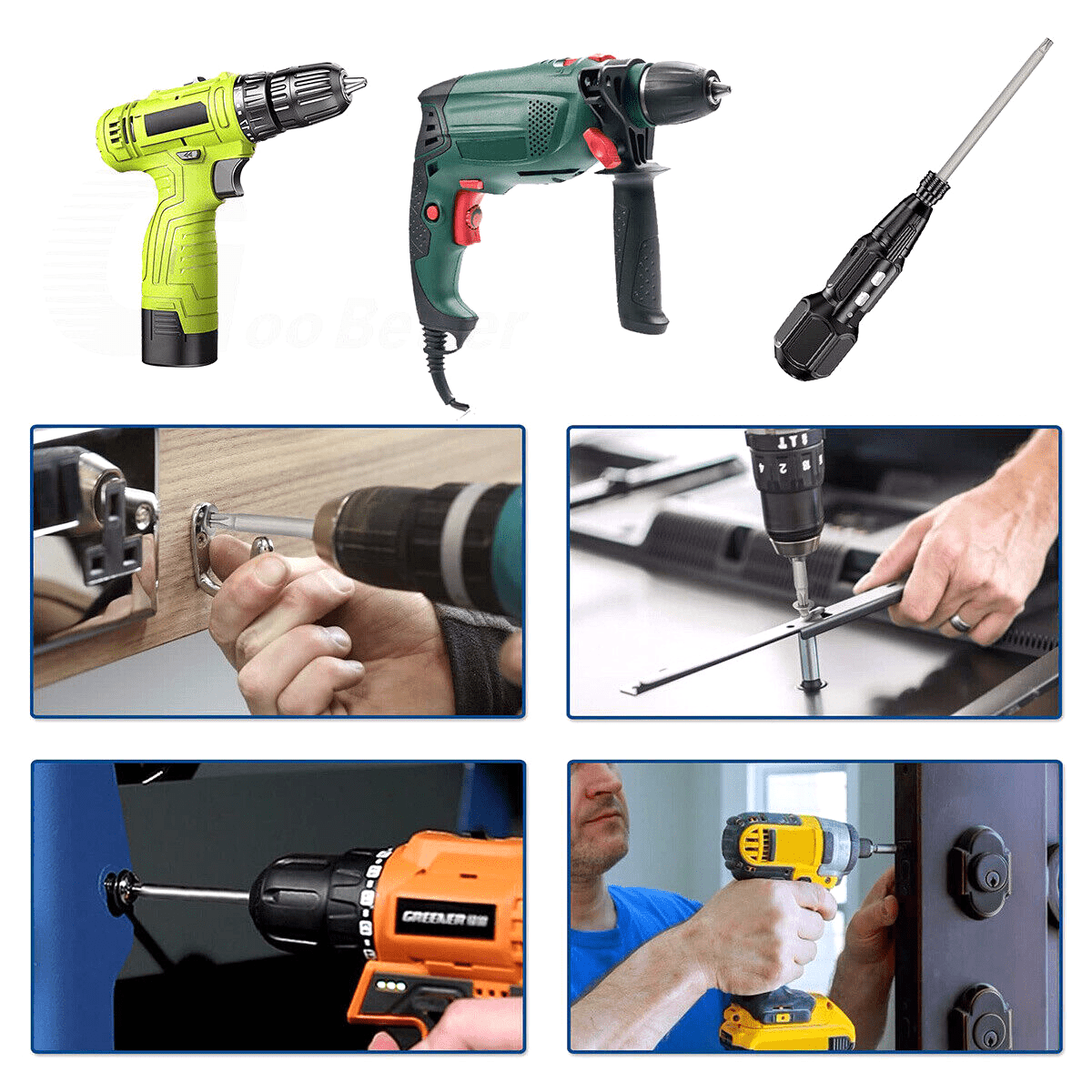 10Pcs 1.5 - 12mm Drill Bits Hex Screwdriver Set With Magnetic Allen Bit Shank 1/4" - HomeDIYer