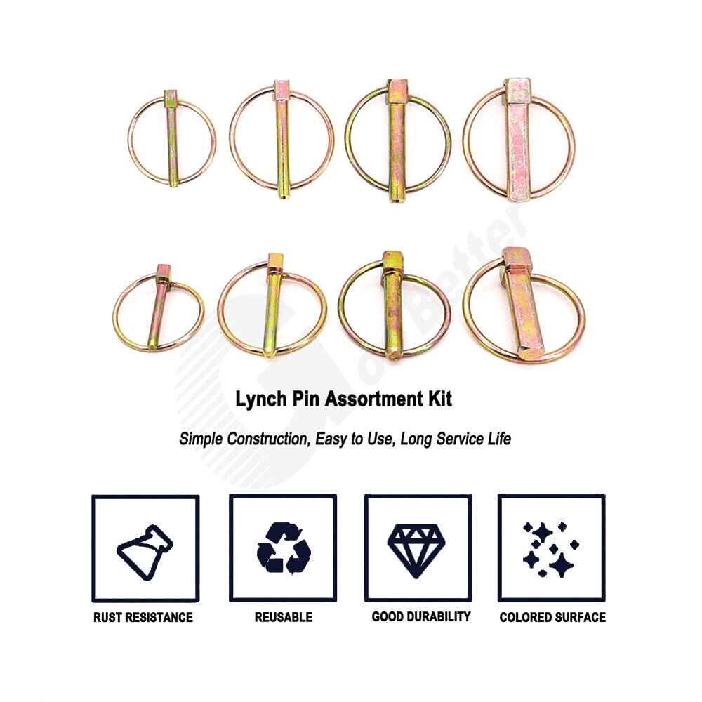 50Pcs Self - locking Retaining Round Rings Kit LynchPin Assortment Kit Washer Set - HomeDIYer