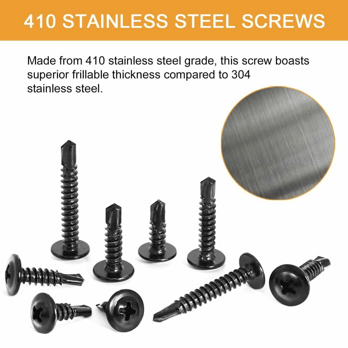190x Phillips Wafer Head Self Tapping Stainless Steel Screw Kit For Metal Sheets - HomeDIYer
