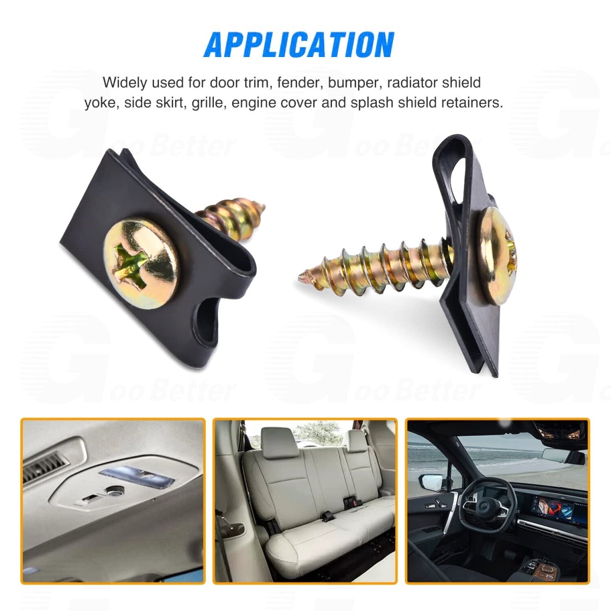 170Pcs Car Screw Clip Body Fender Bumper Retainer U Nut Clips Gasket Fastener Set - HomeDIYer