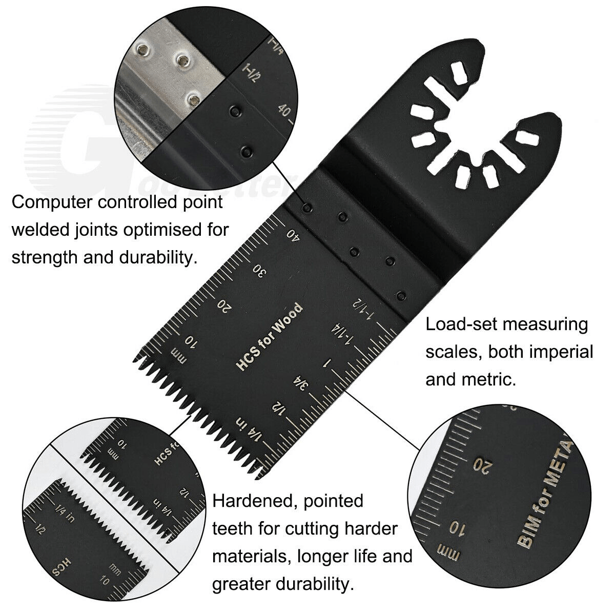 24Pcs Oscillating Saw Blades 34 - 88mm Set Universal Multi Tool Wood Metal Cutter - HomeDIYer
