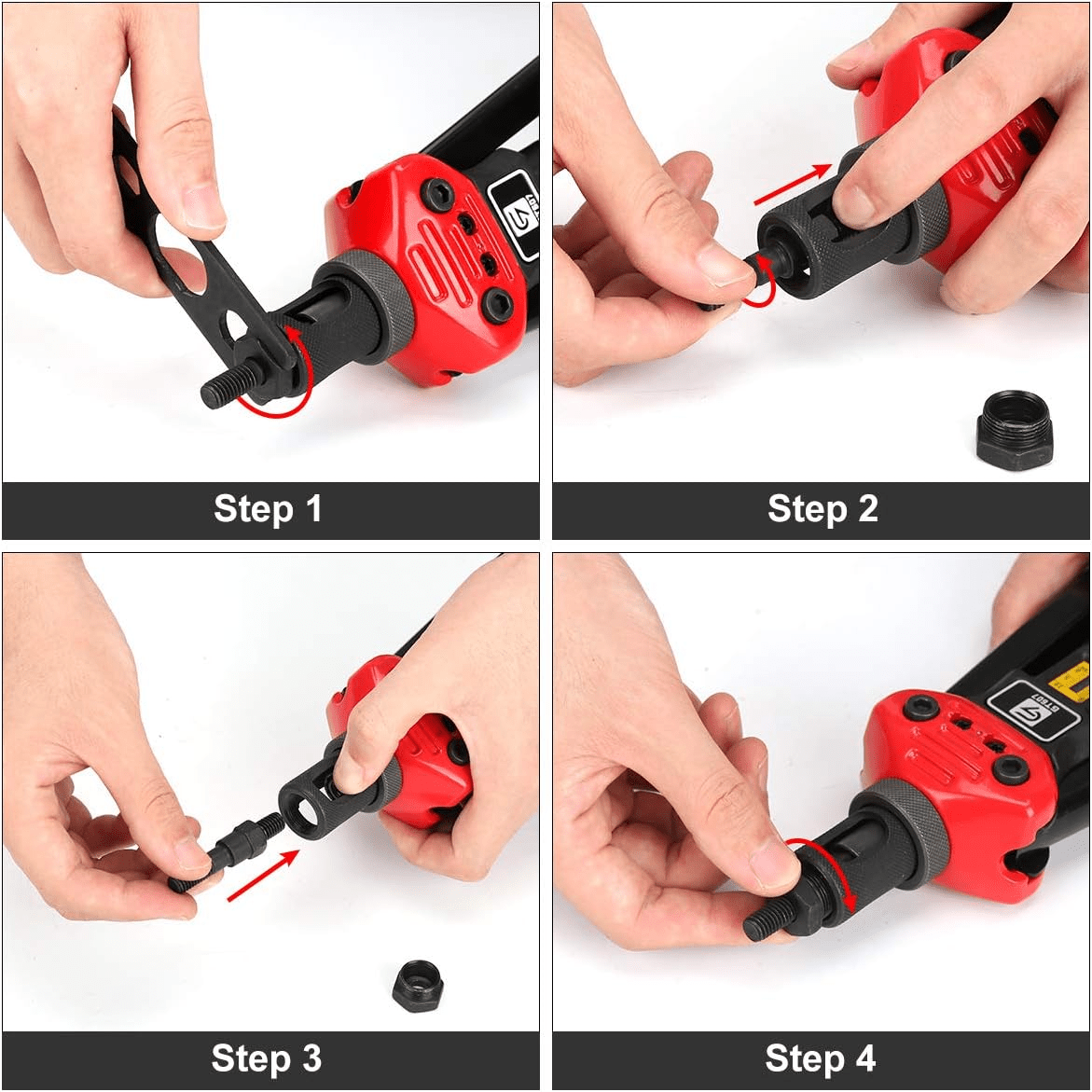 16" Rivet Nut Gun Kit Nutsert Rivnut Tool Setter Nut Sert 15pcs Metric and UNC - HomeDIYer