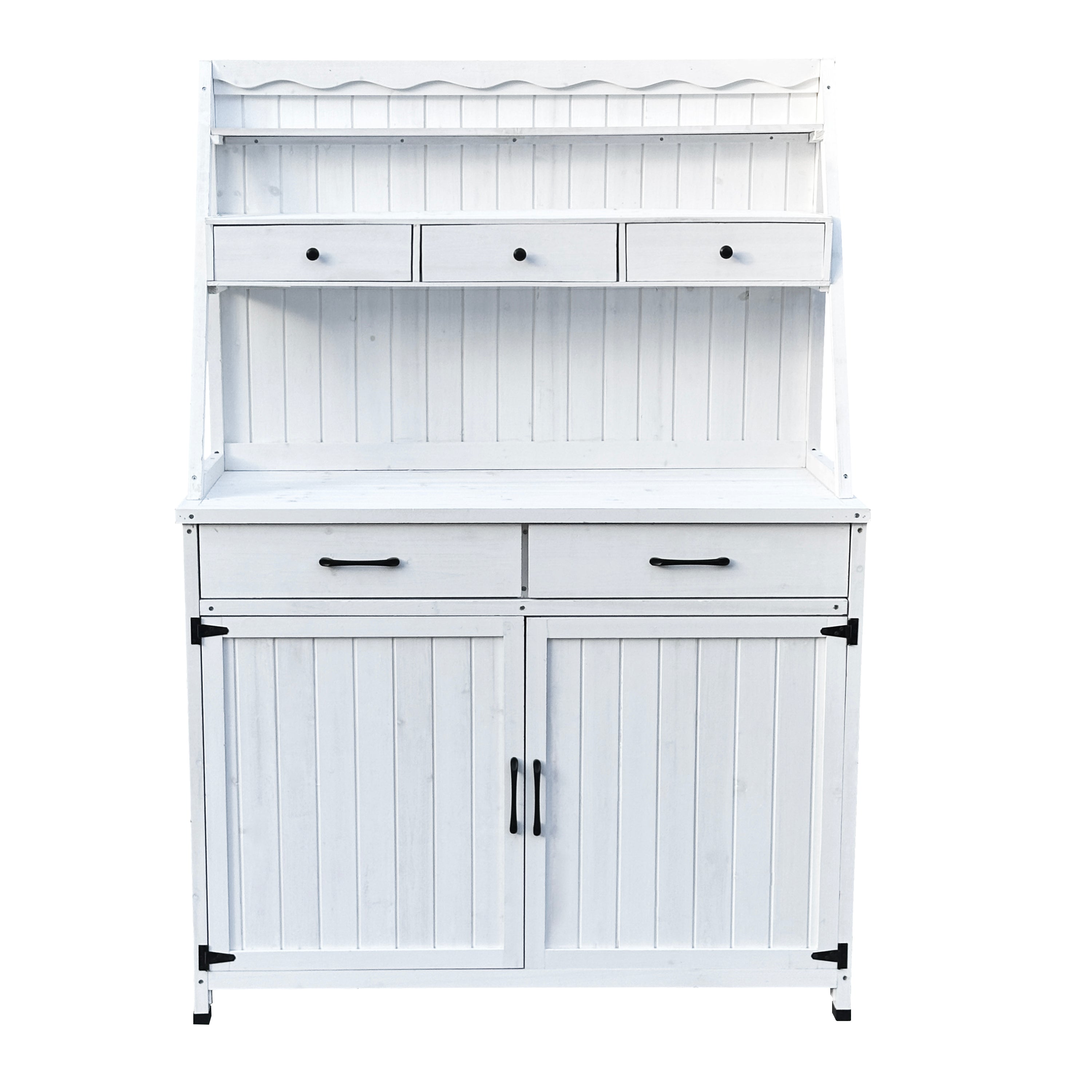 Outdoor Potting Bench Table, Tableside cabinet tool cabinet ,Wooden Gardening Table Tabletop and Storage Cabinet, Planting Table Garden Work Bench for Garden, Patio, Greenhouse
