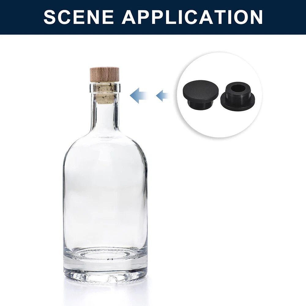 Black Silicone Rubber Blanking End Caps Tube Pipe Inserts Plug Bung 6.8 - 201.5mm - HomeDIYer