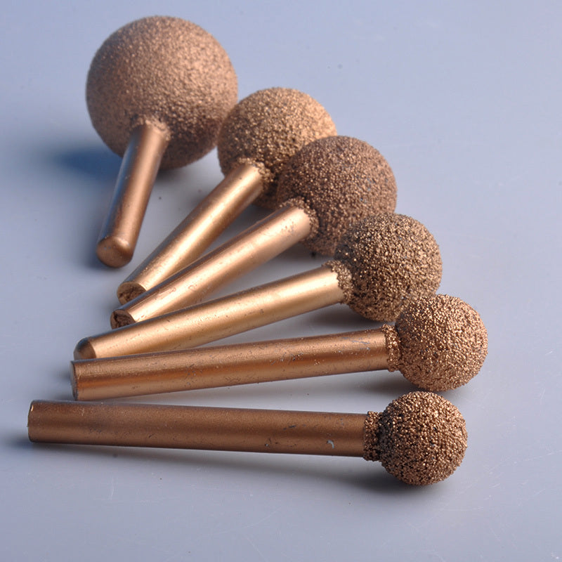 46/100 Grit Diamond Grinding Bit Polishing Buff 6mm Shank For Dremel Rotary Tool