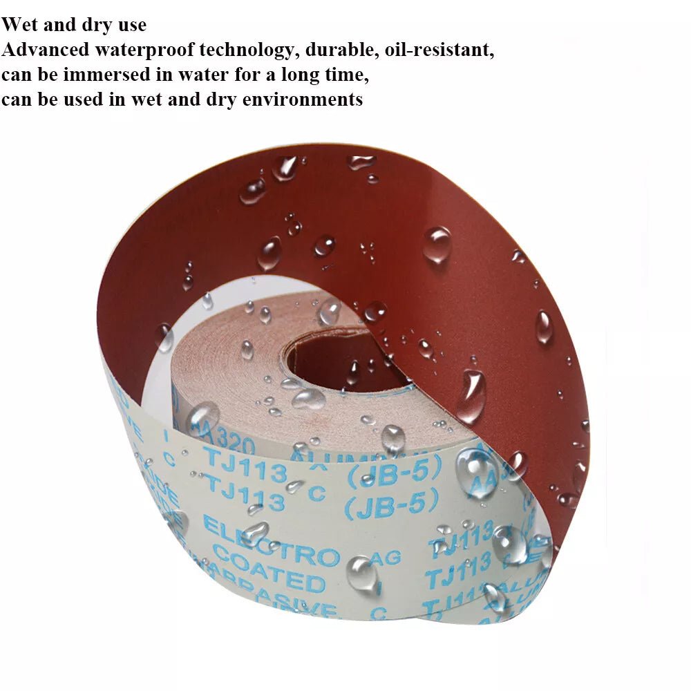 5M Sandpaper Roll 115mm Sanding Paper 60 - 600 Emery Cloth Sanding Abrasive Sheets - HomeDIYer