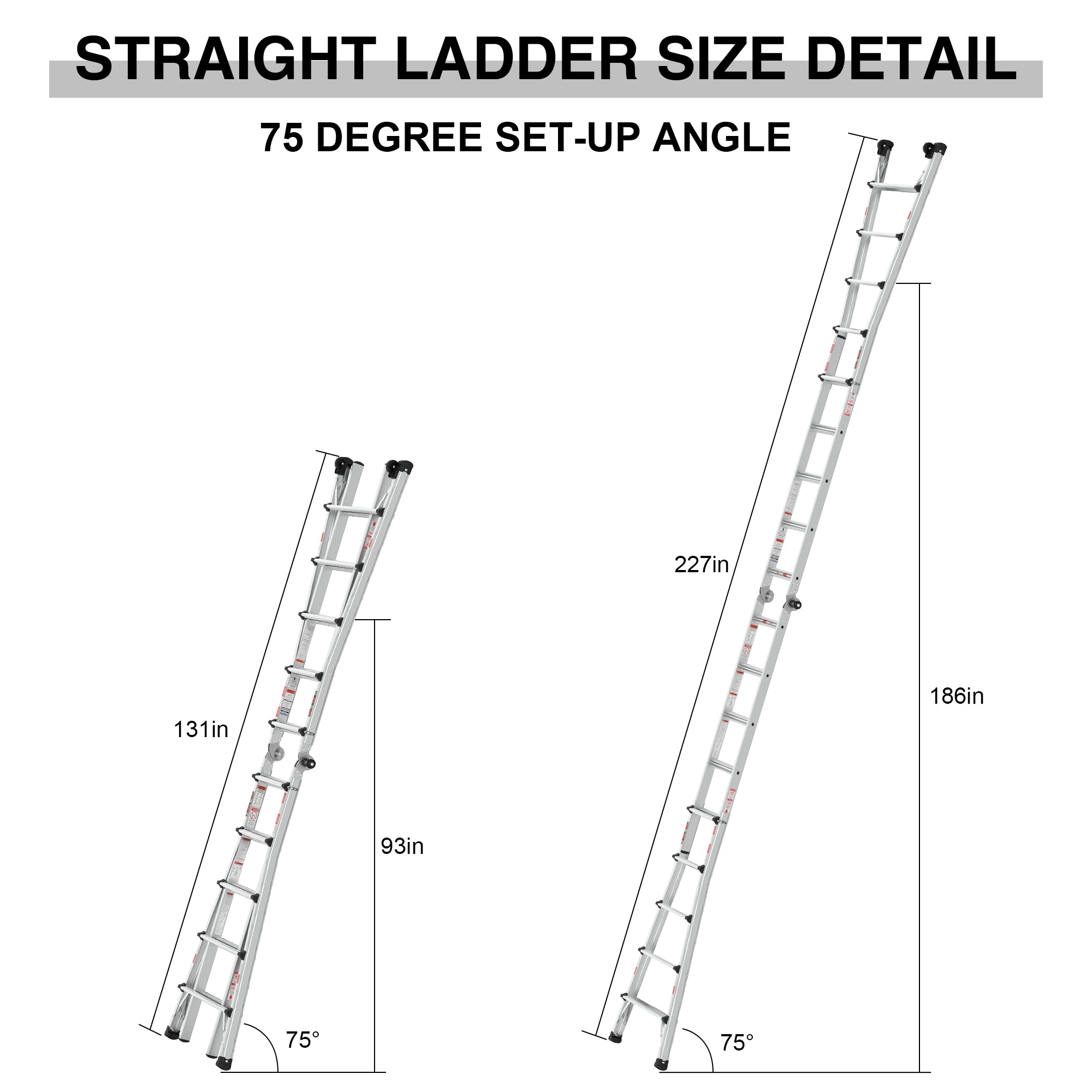 22 FT Aluminum Multi‑Position Ladder with Wheels — 300 lb Capacity, A‑Frame, Extension & More, Metallic Grey