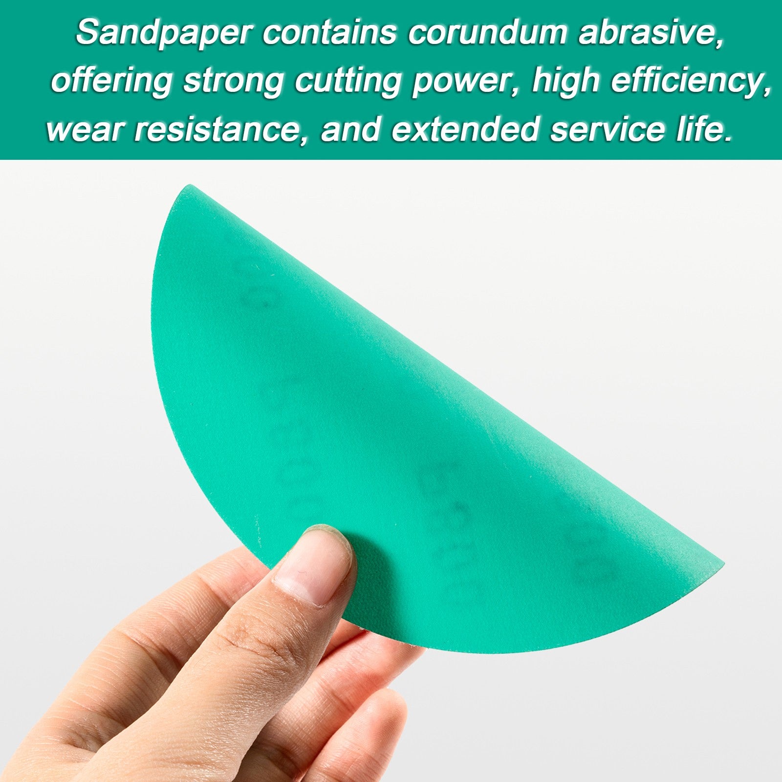 50mm - 150mm Wet & Dry Sanding Discs Sandpaper Film Hook and Loop Pads - Green