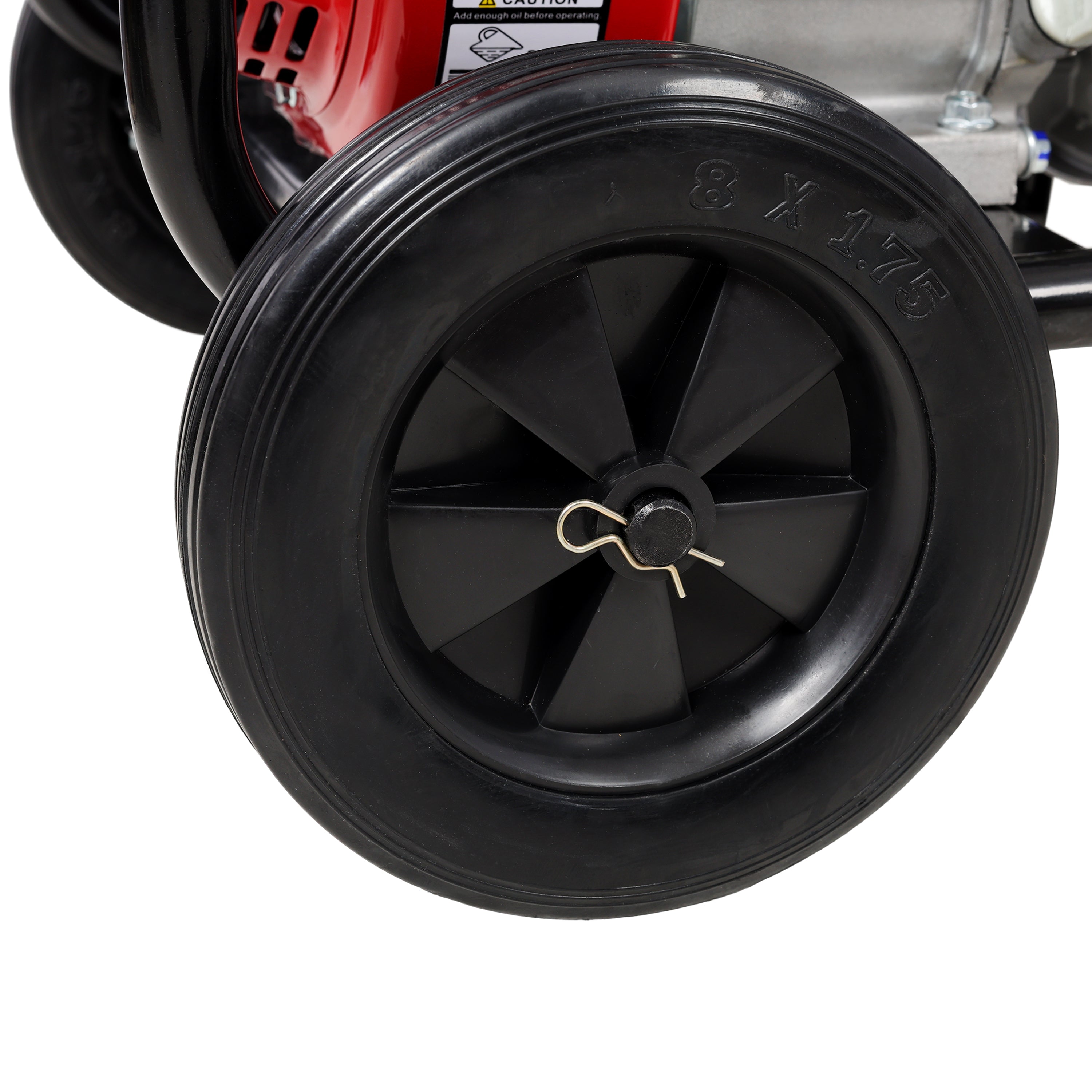 Gas Engine Powered Water Pump 3" inlet&outlet, Flow:264Gpm , 7HP Engine 212CC, EPA Certificated, 3in NPT Connector, 3in to 2in coupler 2in1, 50 ft Discharge Hose, 12 ft Suction Hose, Wheels and Handle