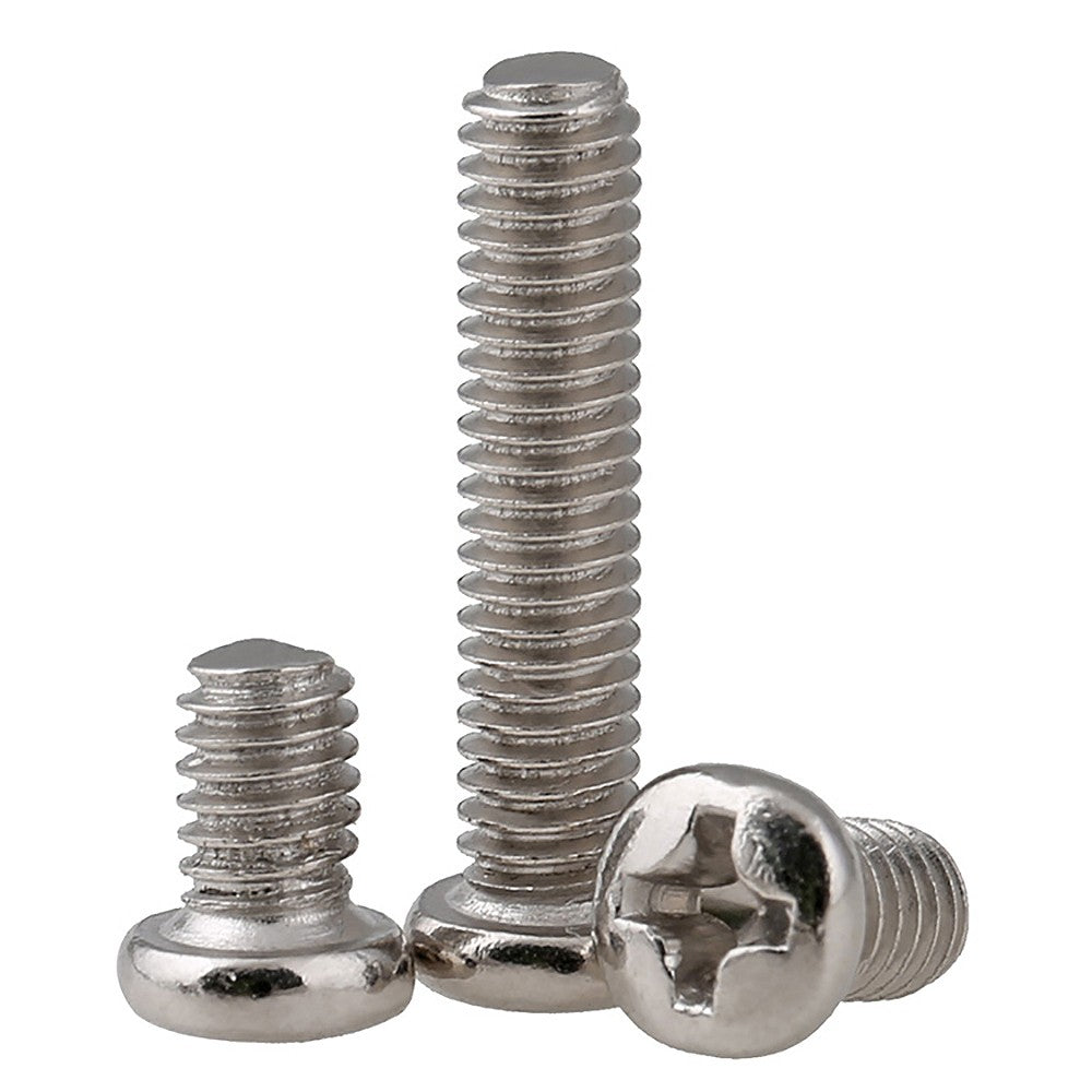 M1.2–M4 Phillips Pan Head Machine Screws DIN 7985 A2 Stainless Steel | 10/20/50/100 Pack