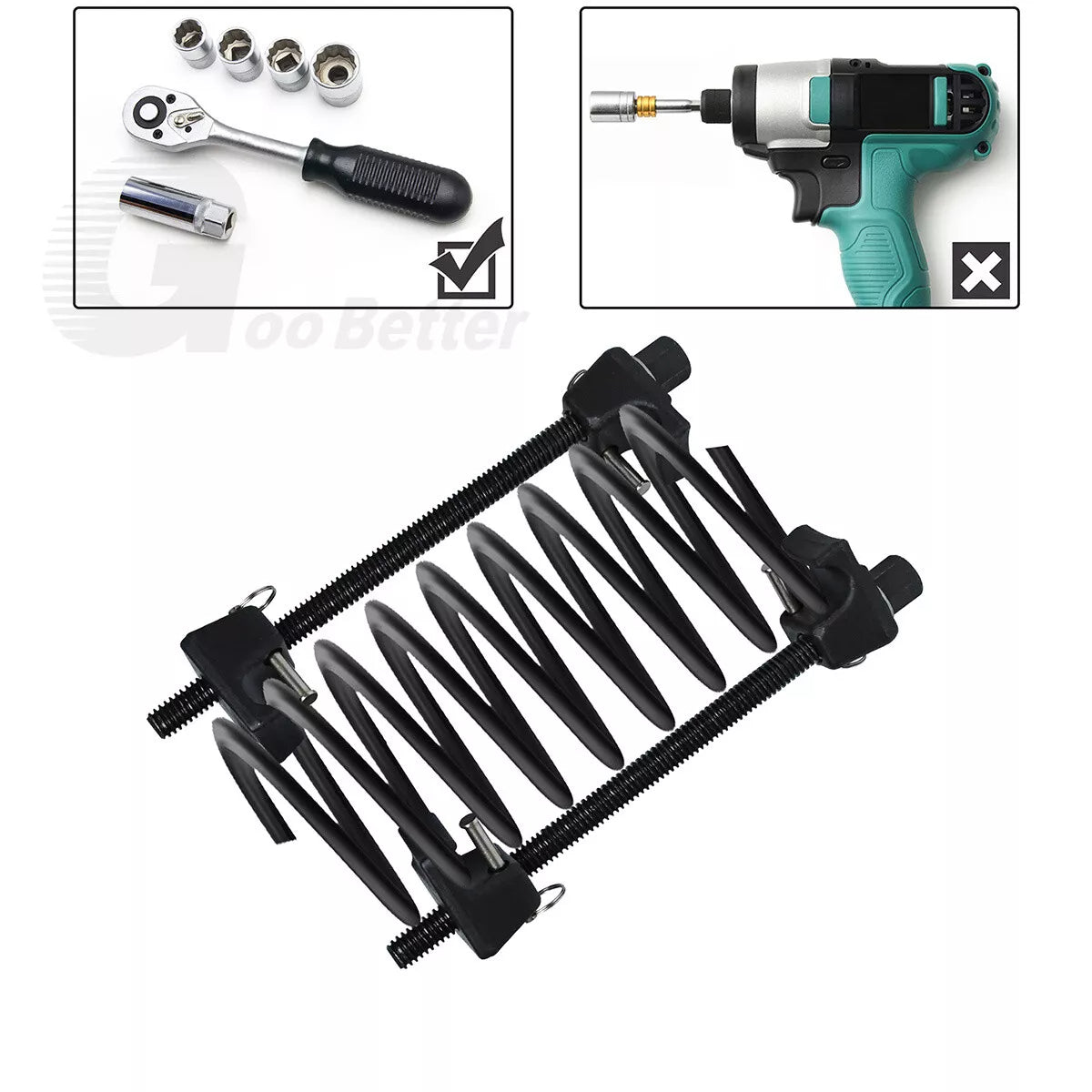 2x 325mm spring compressor car lowering universal strut tensioning tool set - HomeDIYer