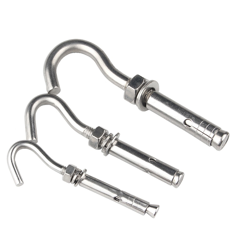Open Hook Eye Bolt Shield Anchor Expansion Bolts — M6 M8 M10 M12