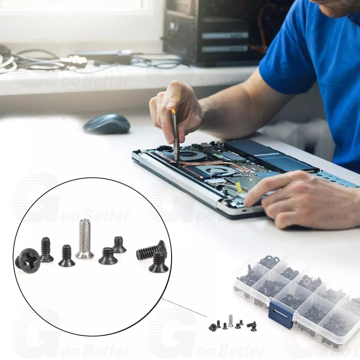 500pcs Laptop Notebook Computer Screw Kit Flat Head Small Mini Screws M2 M2.5 M3 - HomeDIYer