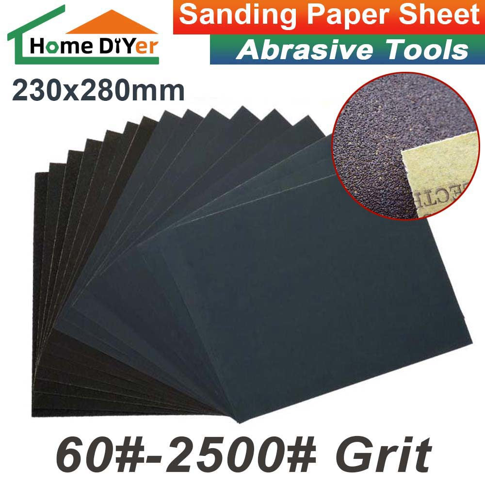 Sandpaper 230 x 280mm Wet And Dry 60# To 2500# Grit Abrasive Sanding Paper Sheet