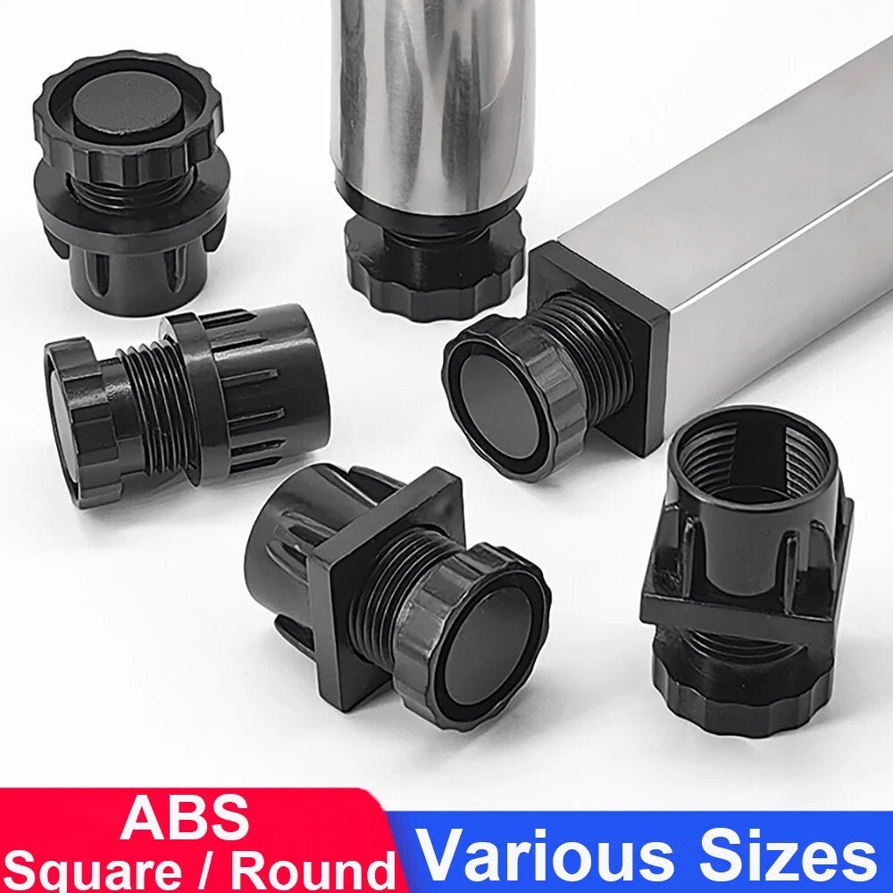 Adjustable Feet,Square/Round Tube Inserts Kit Furniture Glide Adjustable Leveler - HomeDIYer