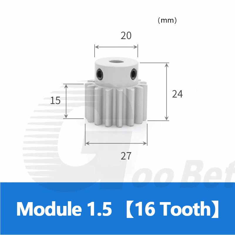 Spur Gear Aluminium Mod 1.5 with Hub 12- 32 Tooth Pinion Motor Gear Bore 6-20mm