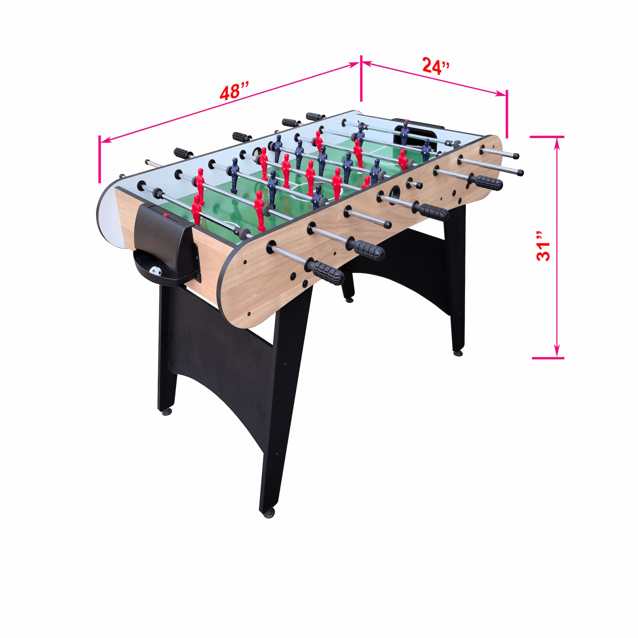 48" Foosball Table – Full-Size Soccer Game Table for Family, Adults & Kids