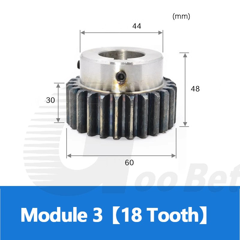 Spur Gear C45 Steel Mod 3 with Hub 12-40 Tooth Motor Pinion Hardened 8-40mm Bore