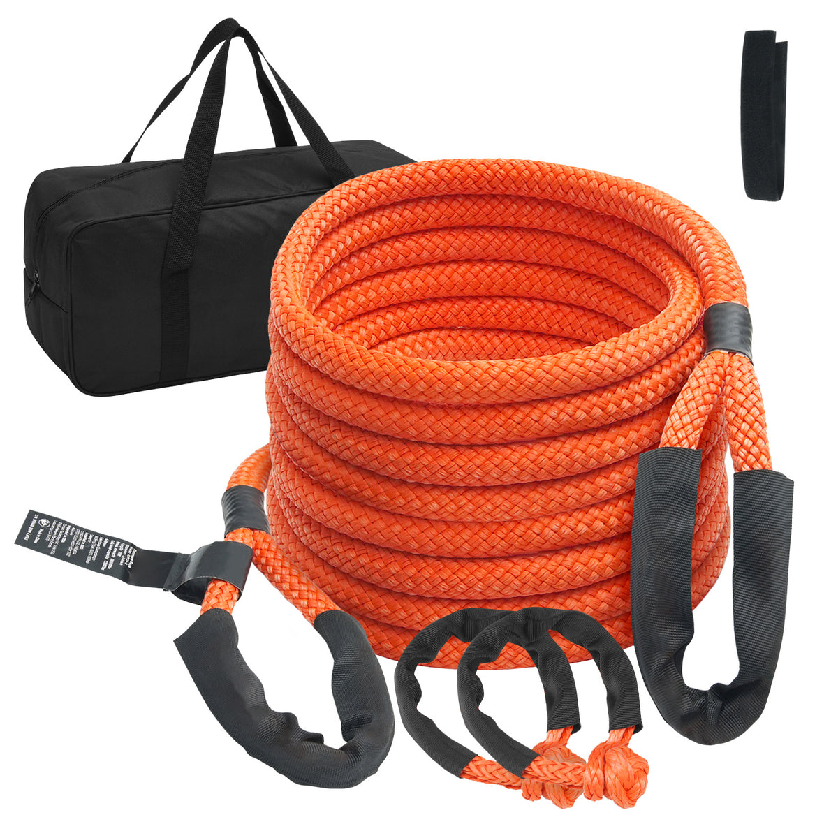7/8" x 30' Kinetic Recovery Rope 30,580 lbs 2 Soft Shackles Off-Road Snatch Strap | HomeDIYer