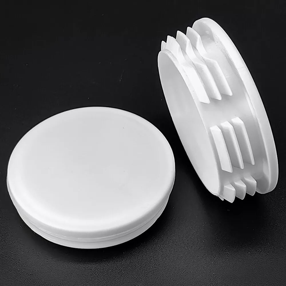 Round Plastic Blanking End Caps Pipe Tube Inserts Plugs Bungs White 16mm - 100mm - HomeDIYer