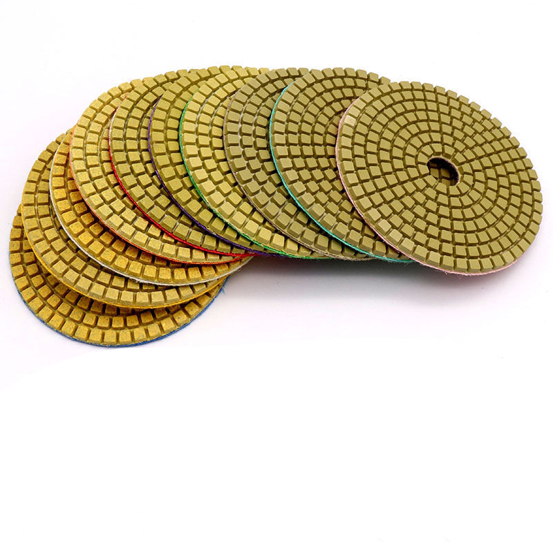 100mm 4"/75mm 3" Wet Diamond Polishing Pads Concrete Granite Marble 50-3000 Grit