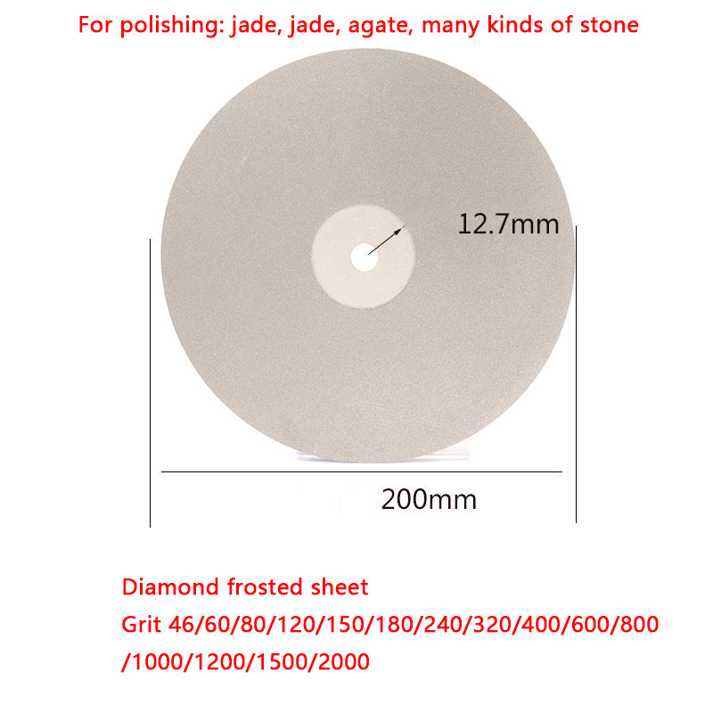 8 Inch Diamond Grinding Polishing Glass Jade Ceramics Stone Diameter 200mm