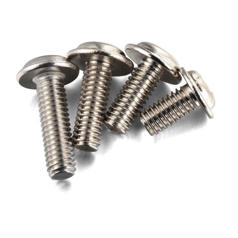 M2–M4 Flanged Button Head Phillips Screws – Black Zinc or Nickel Plated Carbon Steel