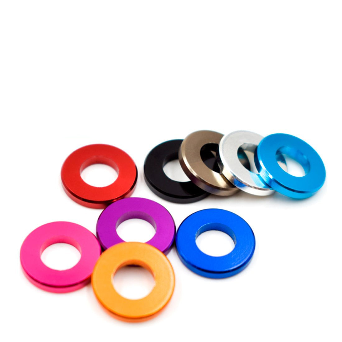 Aluminium Anodised M3 M4 M5 Metric Colourful Flat Washer Spacer Gasket - HomeDIYer