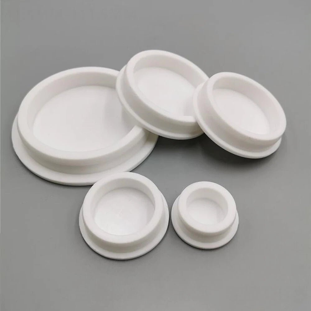 Hole Plug End Cap Round Silicone Rubber Blanking Seal Bung 6.8mm - 201.5mm White - HomeDIYer