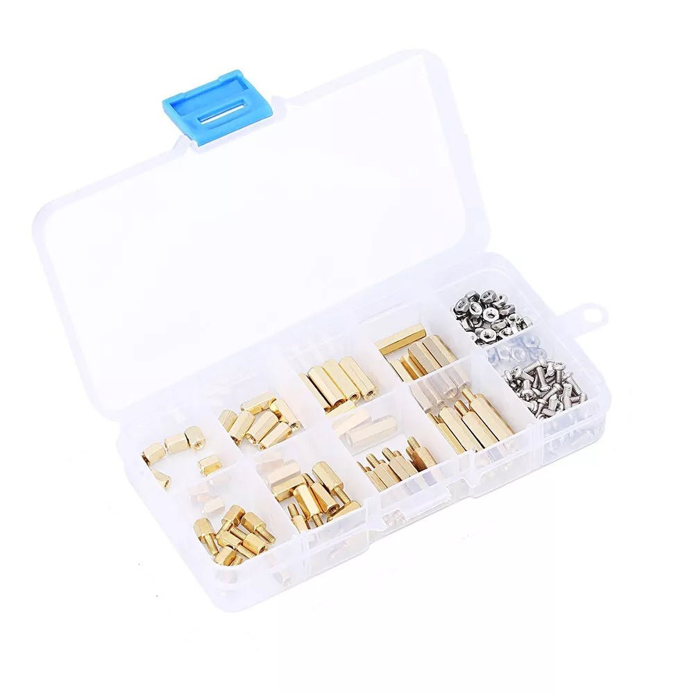 180Pcs M3 PCB Hex Male Female Spacer Threaded Brass Standoffs Screws Nuts Set - HomeDIYer
