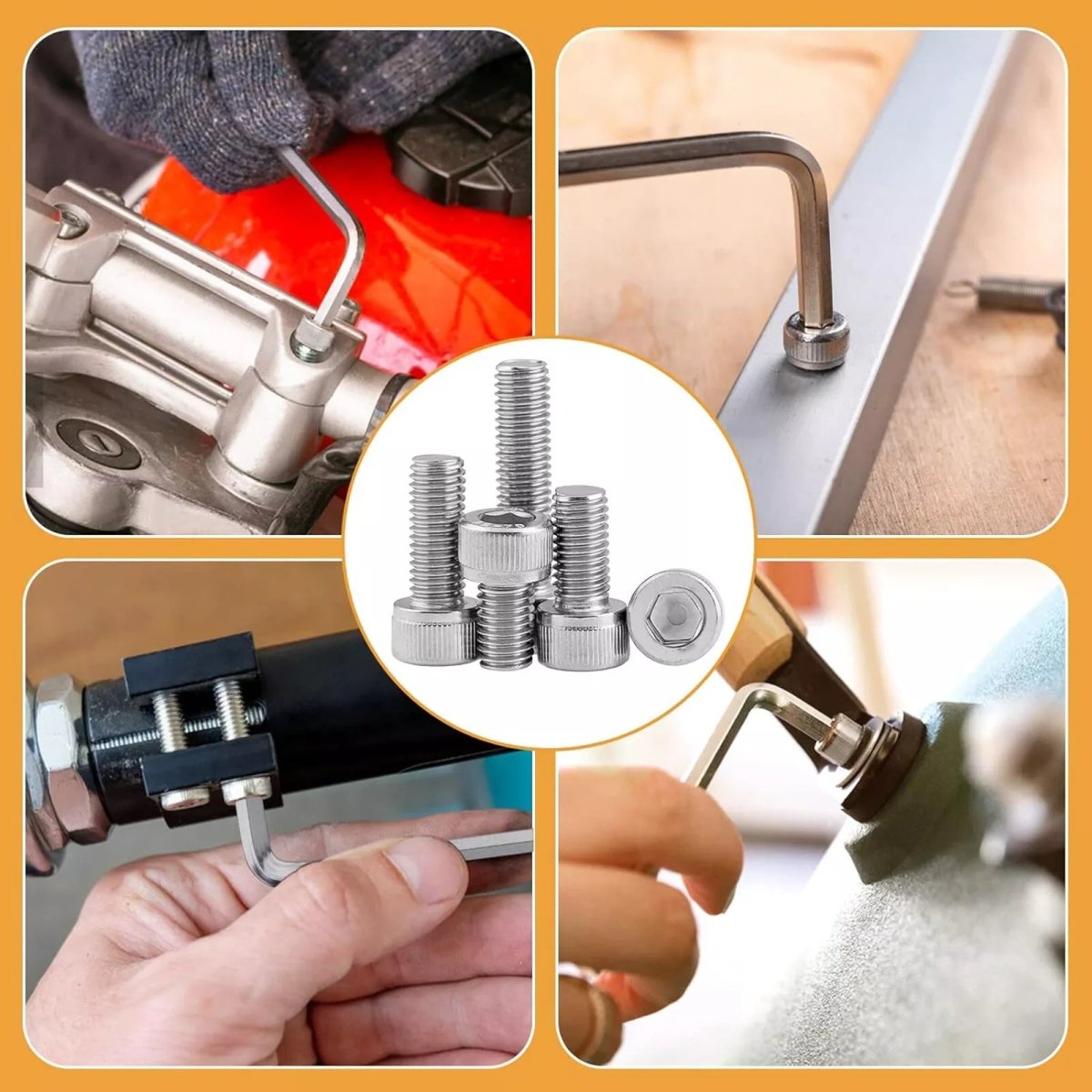 500 Pcs Allen Bolts and Nuts Assorted Set Button Head Hex Screws Stainless Steel - HomeDIYer