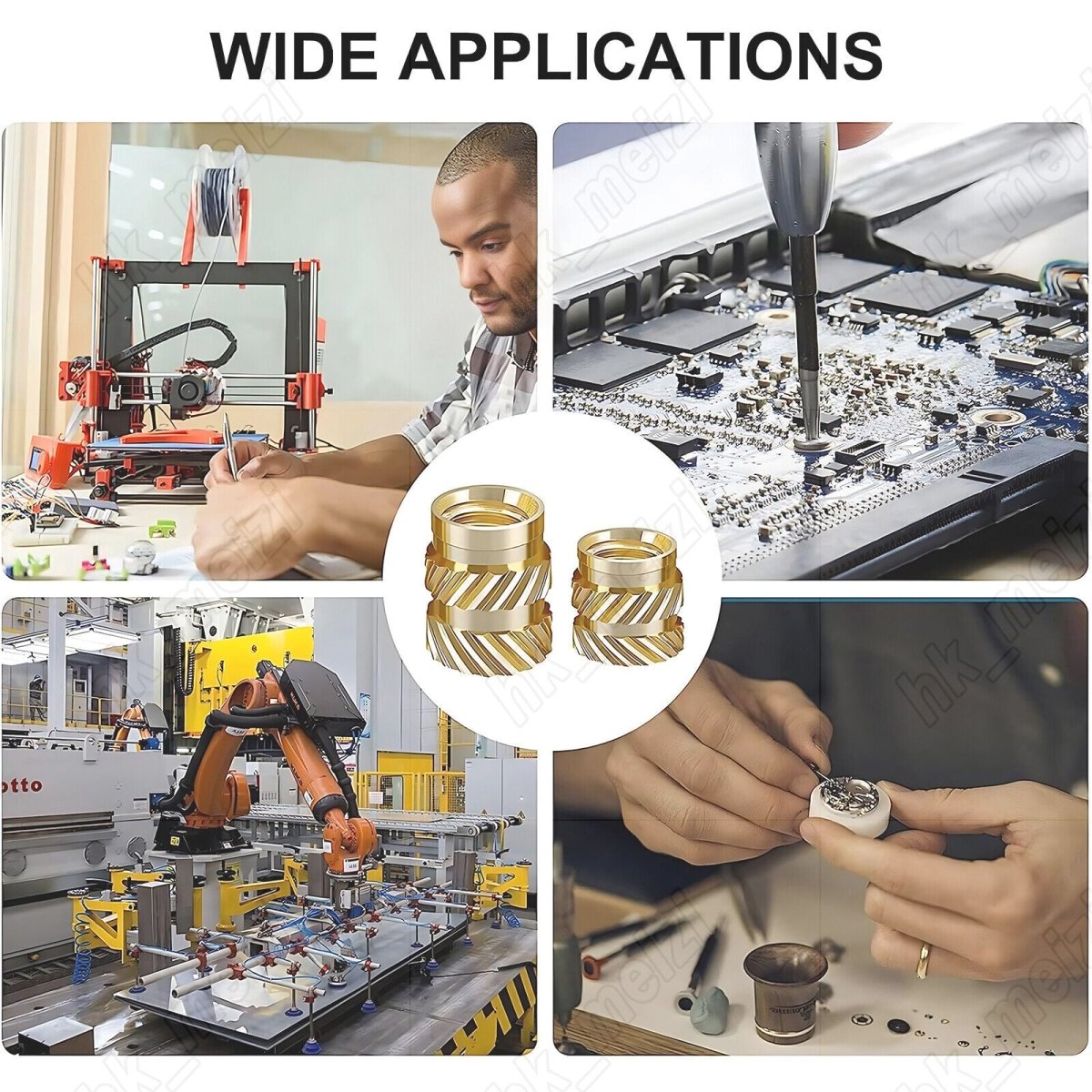 Thread insert Press - in nut Fusion nut M2 M2.5 M3 M4 M5 M6 Set 3D printing - HomeDIYer