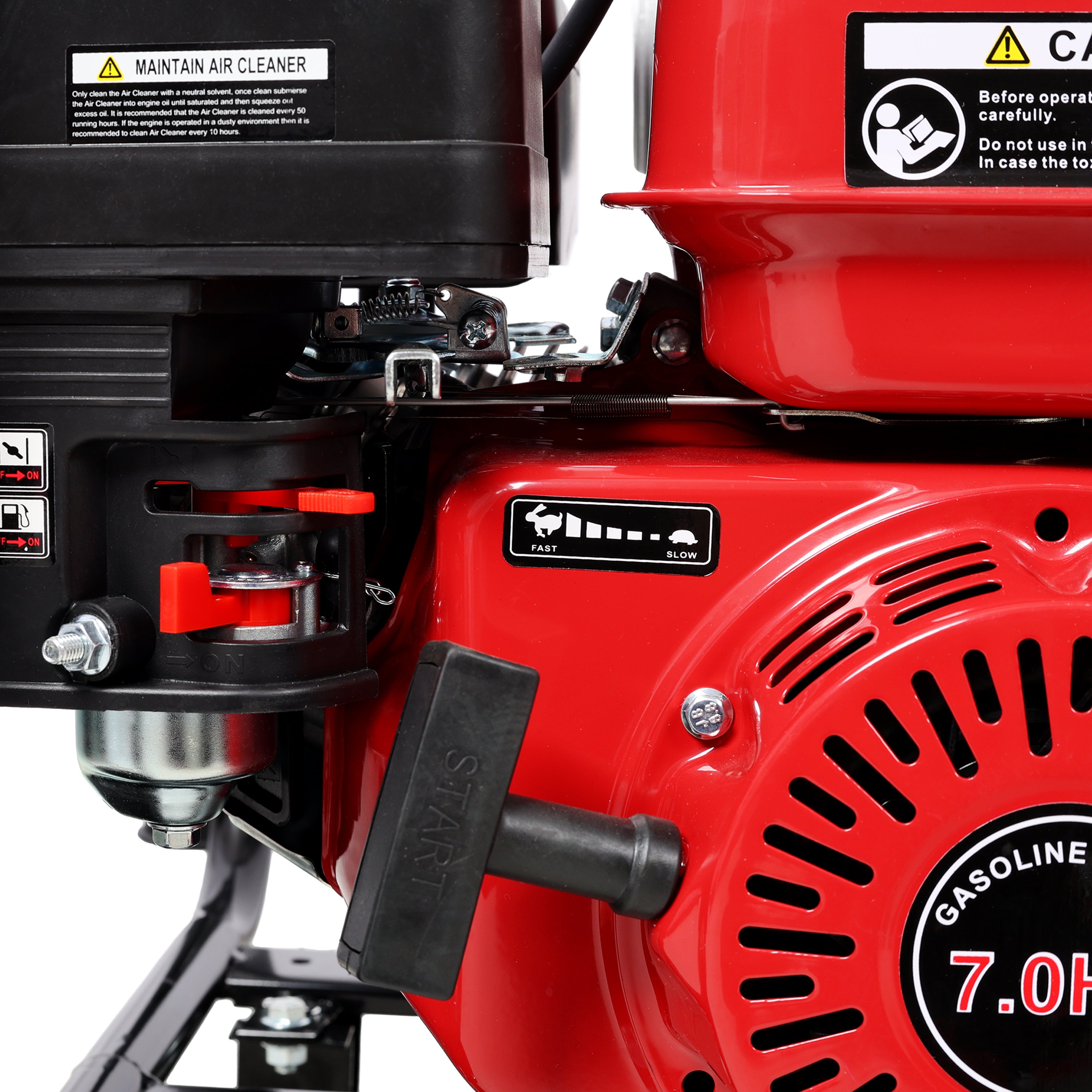 Gas Engine Powered Water Pump 3" inlet&outlet, Flow:264Gpm , 7HP Engine 212CC, EPA Certificated, 3in NPT Connector, 3in to 2in coupler 2in1, 50 ft Discharge Hose, 12 ft Suction Hose, Wheels and Handle