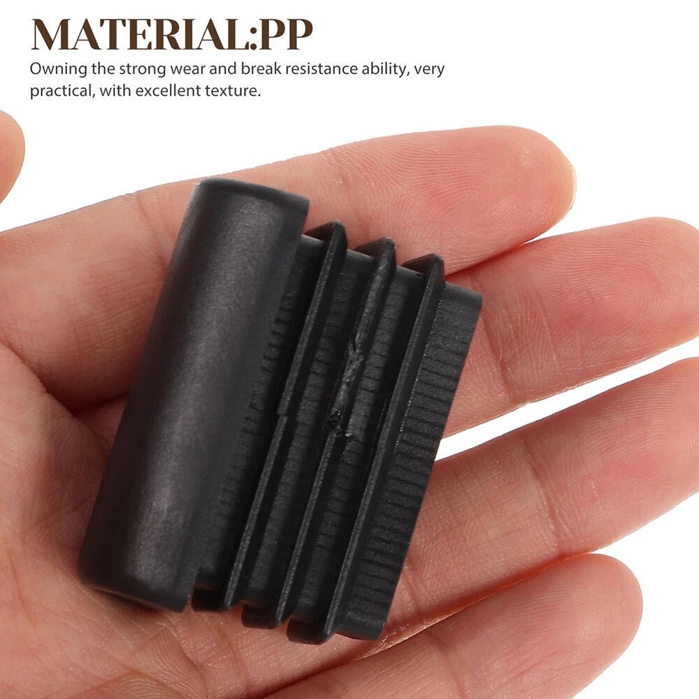 Furniture Tube Inserts Caps Domed End Stoppers for Table Chair Legs Black Square - HomeDIYer