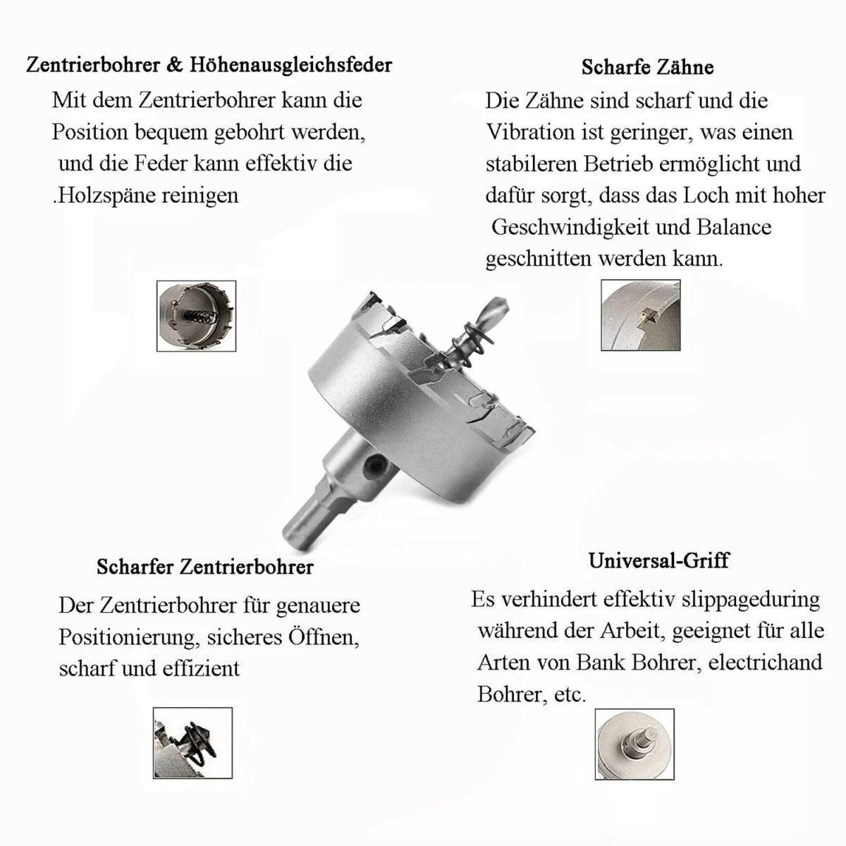 Hole saw Carbide carbide drill bit Circle cutter for stainless steel 16 - 50 mm drill bit - HomeDIYer