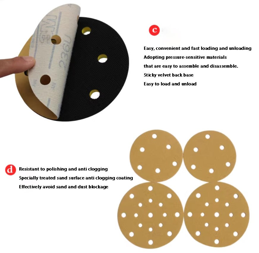 150mm 6" Sanding Discs Wet & Dry Orbital Sandpaper Pads Hook Loop 60- 10000 Grit