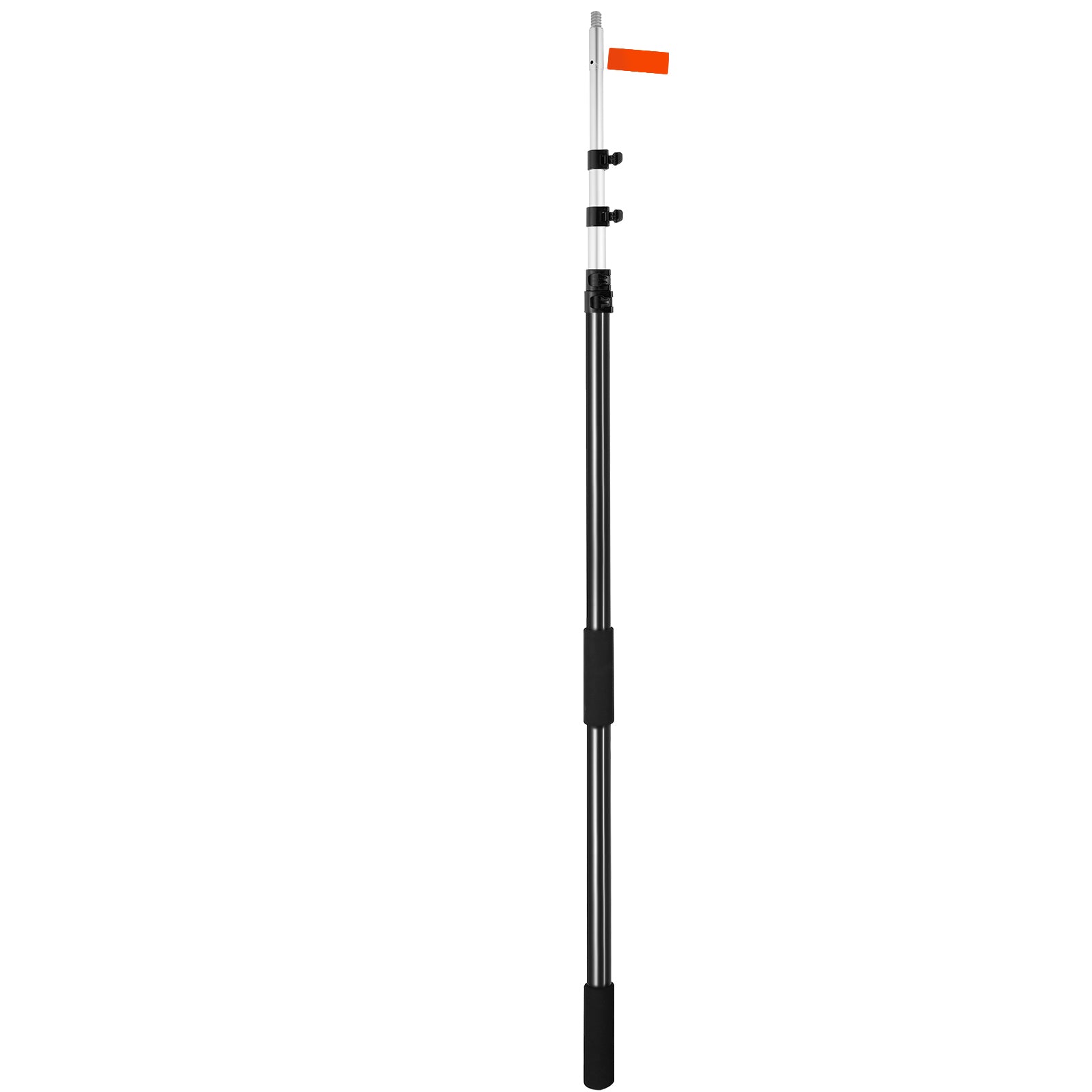 Manual Pole Saw, 4.9–20 ft Extendable Tree Pruner with Chenille Brush & Aluminum Handle