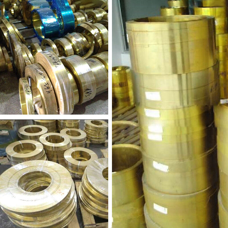 0.05/0.1/0.2/0.3/0.4/0.5/1mm Brass Metal Sheet Foil Plate Strip 48-300mm Width