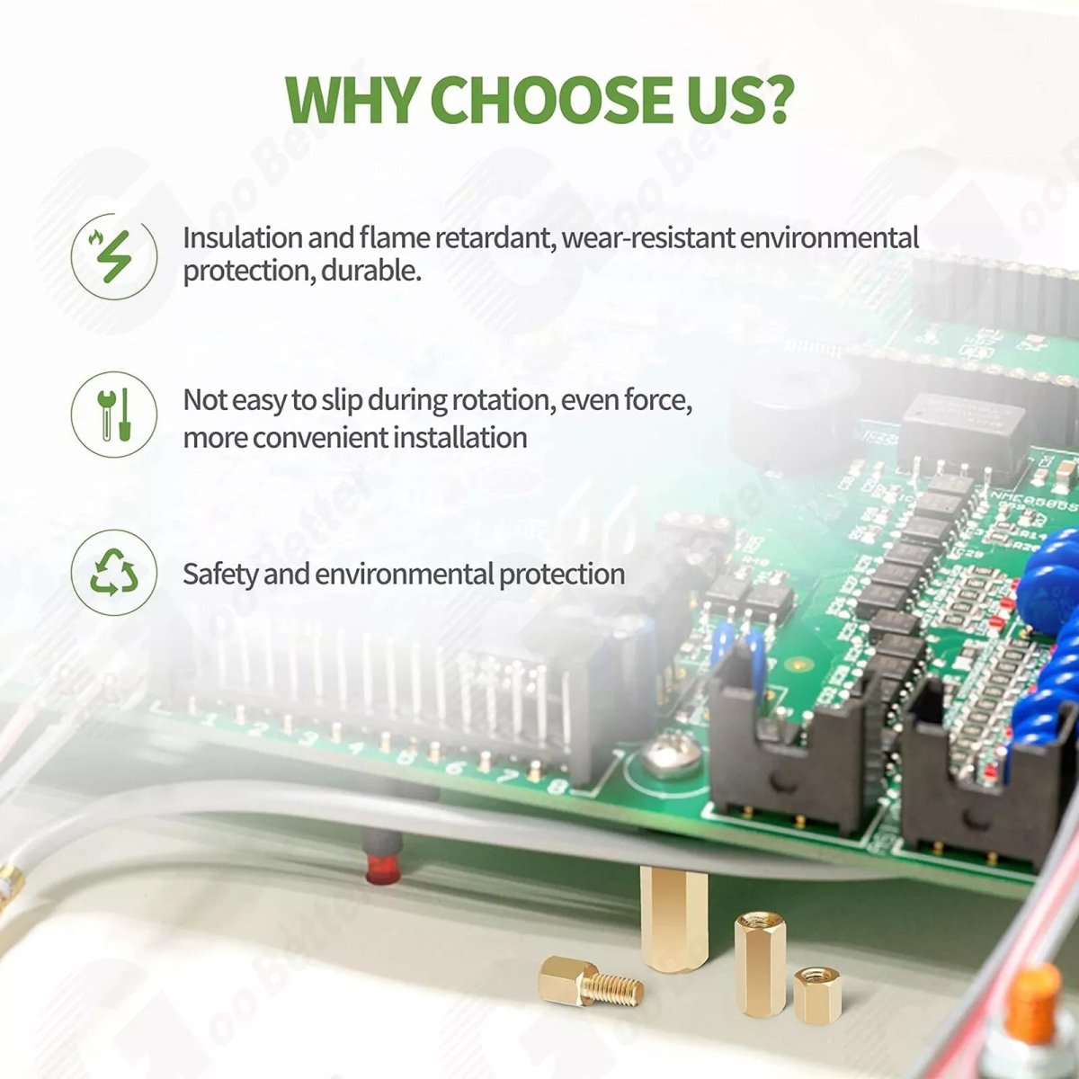 300Pcs M2 Male Female Brass Standoff Spacer PCB Board Hex Screws Nut Kit - HomeDIYer