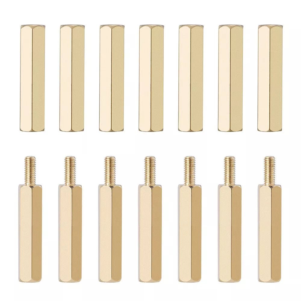 180Pcs M3 PCB Hex Male Female Spacer Threaded Brass Standoffs Screws Nuts Set - HomeDIYer