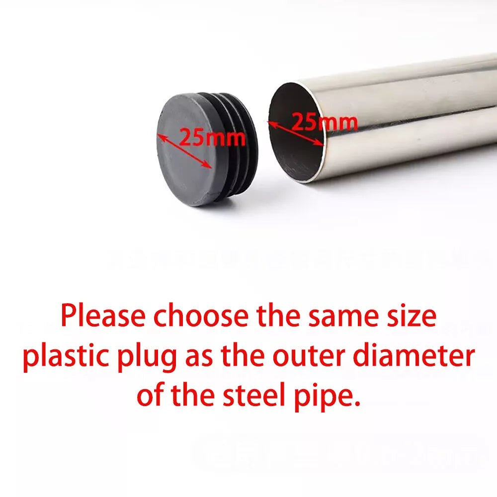 Round Plastic Blanking End Caps Pipe Tube Inserts Plugs Bungs White 16mm - 100mm - HomeDIYer