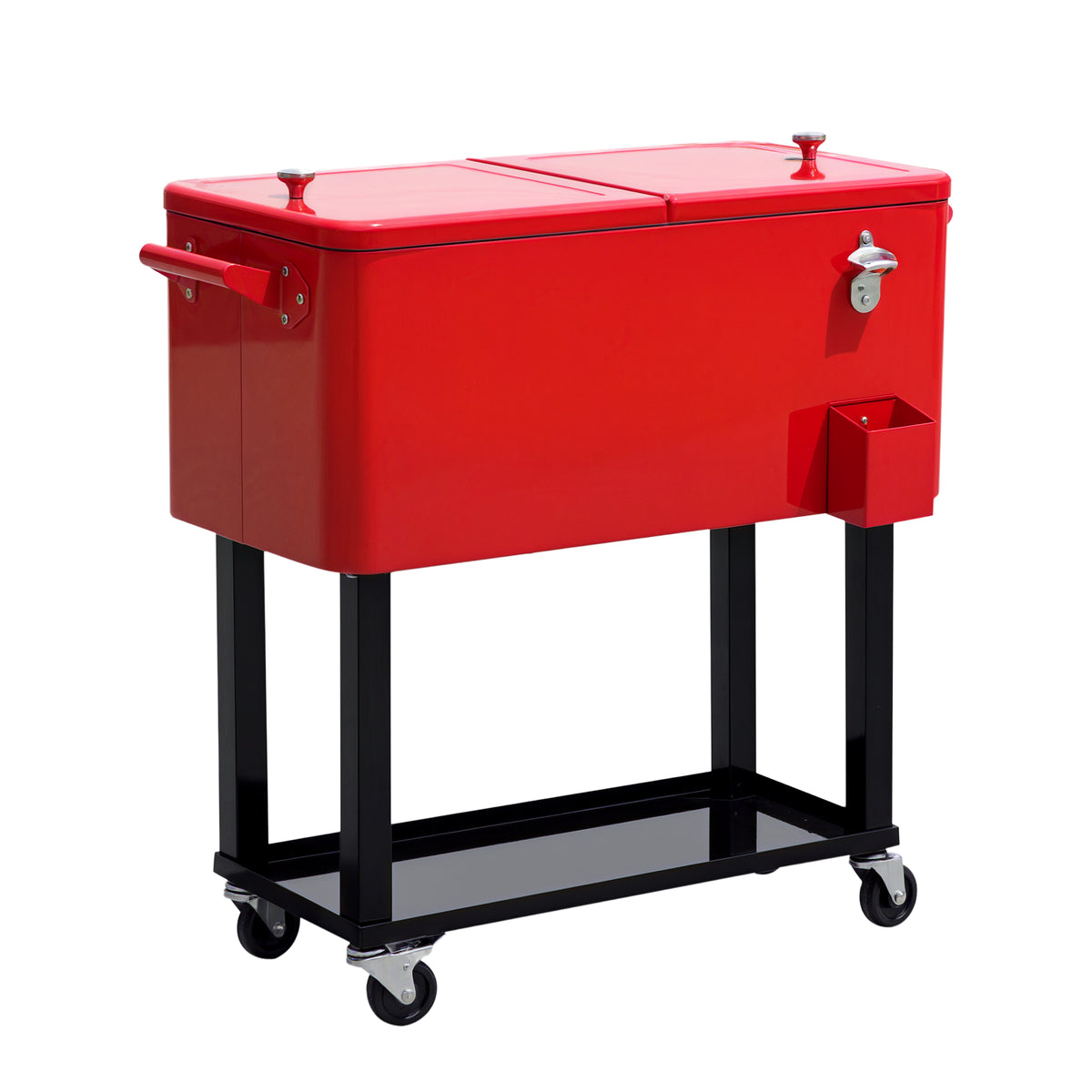 Rolling Cooler 80 Qt Ice Chest on Wheels Steel | HomeDIYer
